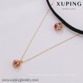43631 best women necklace fashion simple 18k ruby diamond pendant gold plated lariat necklace